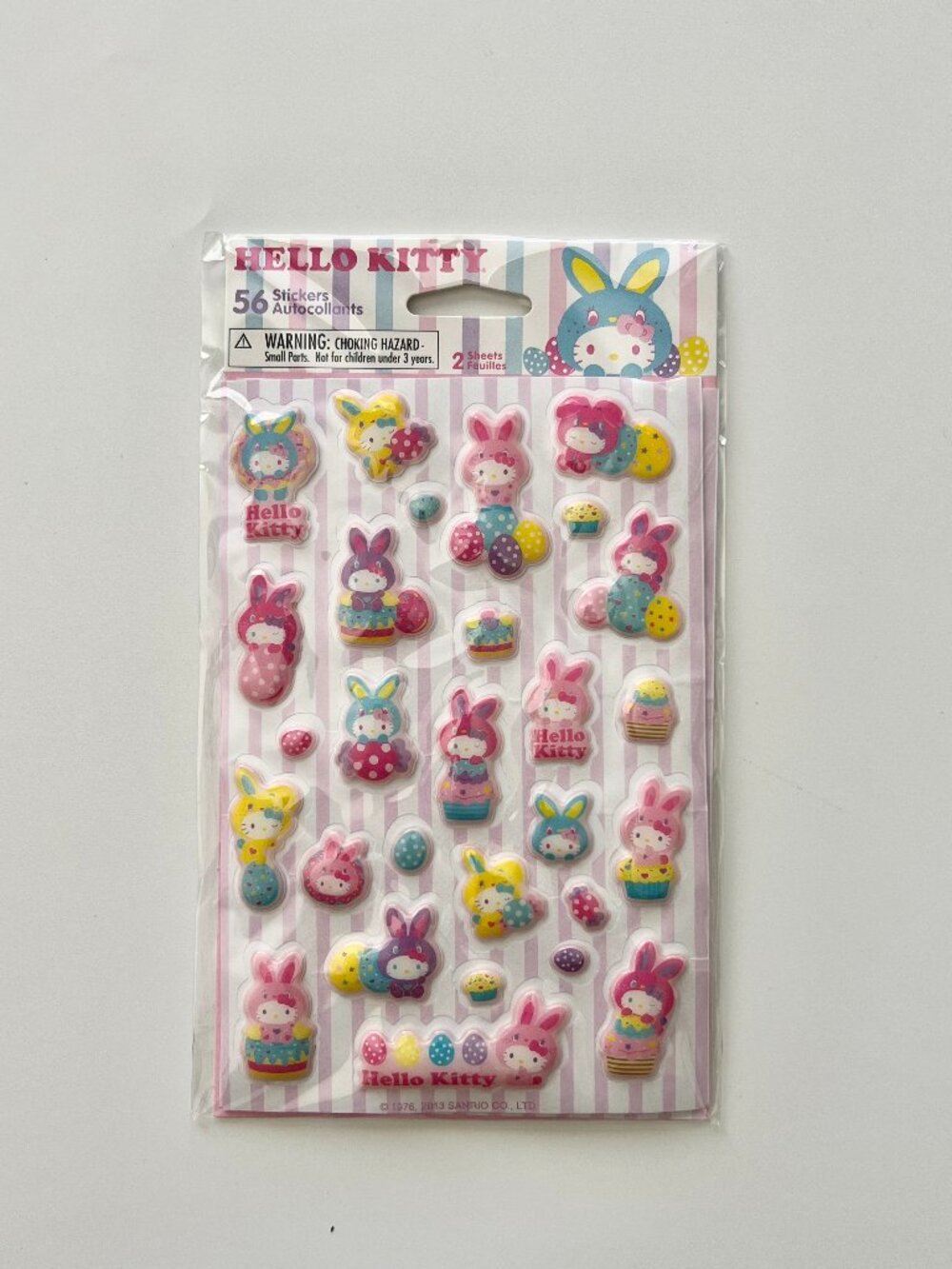 Vintage 2013 Sanrio Hello Kitty Easter Puffy Stickers
